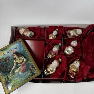 Lauscha NO Snow White The Seven Dwarfs Only Glass Christmas Ornaments Gnomes